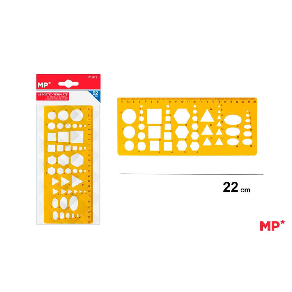 Sablon plastic Main Paper, 22 cm, figuri geometrice, blister Sablon plastic Main Paper, 22 cm, figuri geometrice, blister
